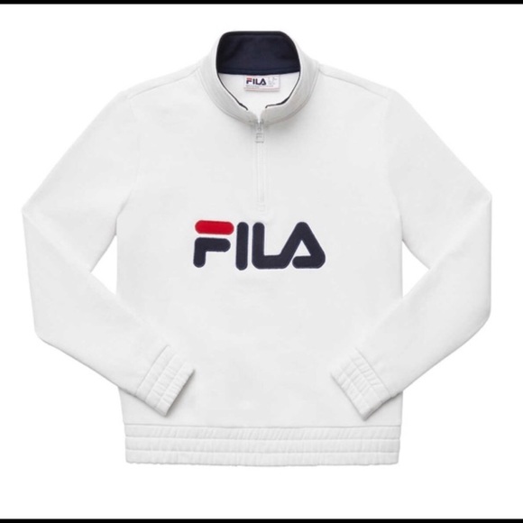 Fila White Cotton Mens Sweatshirt
